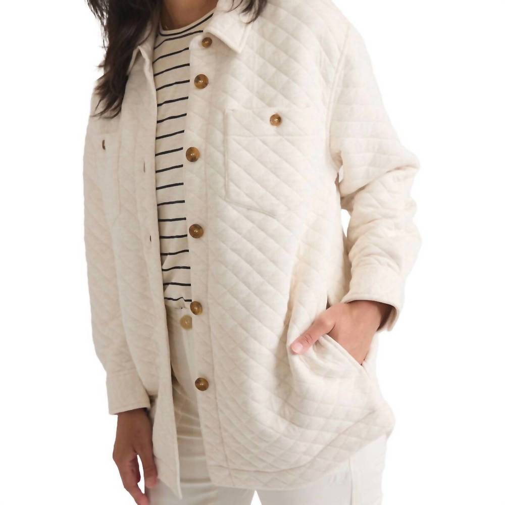 NEW MARINE LAYER corbet shirt jacket in oatmeal - Picture 3 of 4